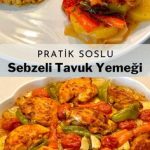 Sebzeli Tavuklu Patates Yemeği Sebzelerle Dolu Doyurucu Yemek
